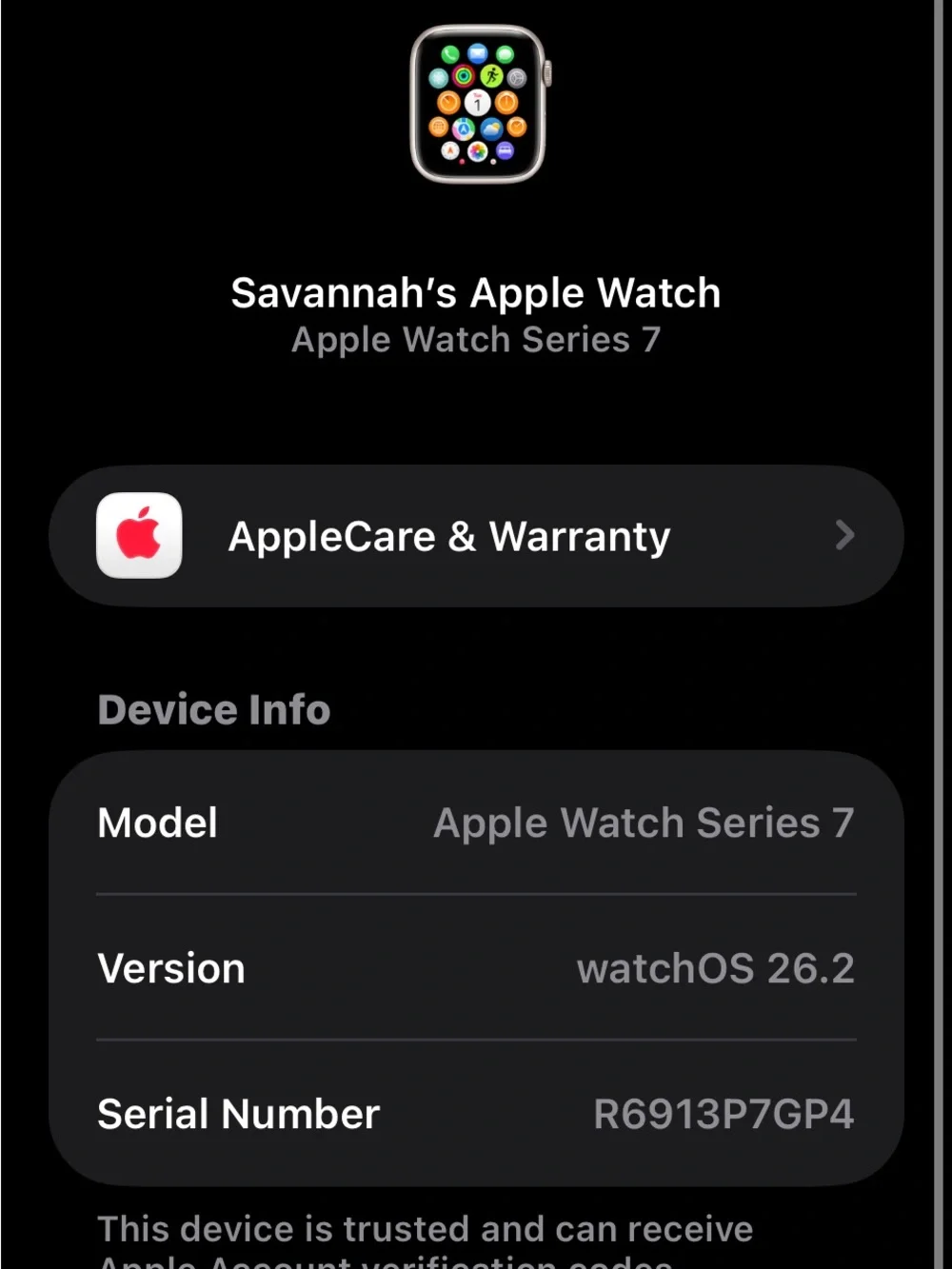 Series 7 41mm starlight Apple Watch
